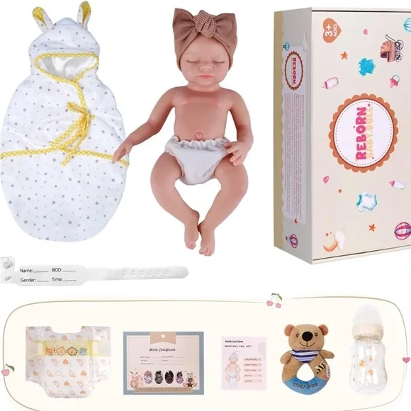 Adorable Girl Baby Tan Outfit with Bow